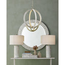 Currey & Company 20" Arietta White Orb 4-Light Mother of Pearl Chandelier 6