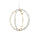 Currey & Company 20" Arietta White Orb 4-Light Mother of Pearl Chandelier 