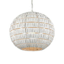 Currey & Company 20" Panopolis White 1-Light Iron Pendant 2