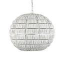 Currey & Company 20" Panopolis White 1-Light Iron Pendant 3