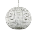 Currey & Company 20" Panopolis White 1-Light Iron Pendant 4