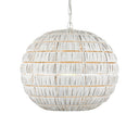 Currey & Company 20" Panopolis White 1-Light Iron Pendant 