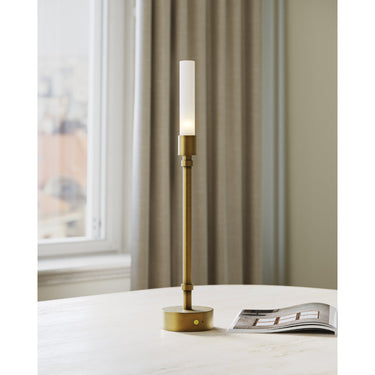 Currey & Company 20" Paseo Brass Cordless Table Lamp 5