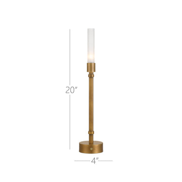 Currey & Company 20" Paseo Brass Cordless Table Lamp 6