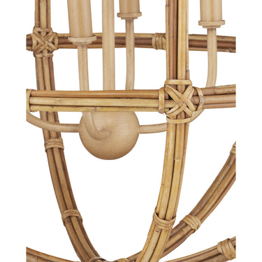 Currey & Company 21.25" Charrette 4-Light Rattan Lantern 1