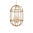 Currey & Company 21.25" Charrette 4-Light Rattan Lantern 2