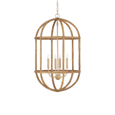 Currey & Company 21.25" Charrette 4-Light Rattan Lantern 3