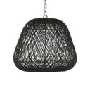 Currey & Company 21.75" Osbert Black 1-Light Twine Pendant 4