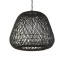 Currey & Company 21.75" Osbert Black 1-Light Twine Pendant 5