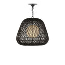 Currey & Company 21.75" Osbert Black 1-Light Twine Pendant 6