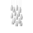 Currey & Company 21" Posh Round 15-Light 3-D Printed Porcelain Pendant 3