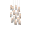 Currey & Company 21" Posh Round 15-Light 3-D Printed Porcelain Pendant 