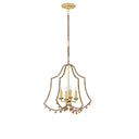 Currey & Company 22.25" Nimes 4-Light Lampakanay Rope Chandelier 4