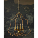 Currey & Company 22.25" Nimes 4-Light Lampakanay Rope Chandelier 5