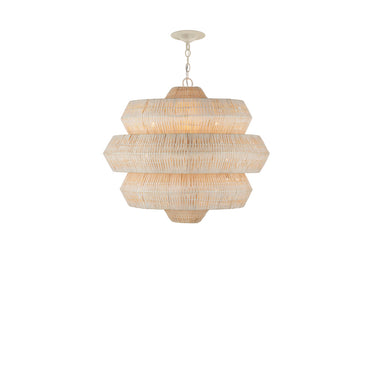 Currey & Company 22.5" Antibes Small White 3-Light Chandelier 4