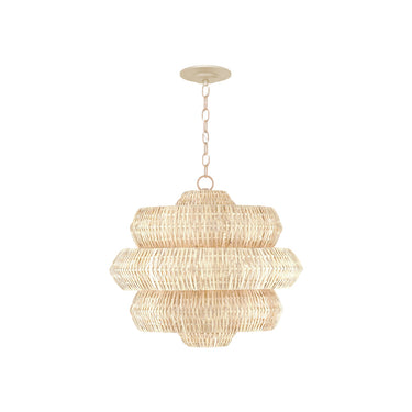 Currey & Company 22.5" Antibes Small White 3-Light Chandelier 5