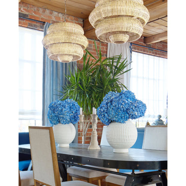Currey & Company 22.5" Antibes Small White 3-Light Chandelier 7