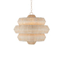 Currey & Company 22.5" Antibes Small White 3-Light Chandelier 