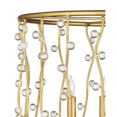 Currey & Company 23.5" Adagio 4-Light Crystal Chandelier 1