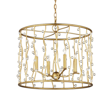 Currey & Company 23.5" Adagio 4-Light Crystal Chandelier 2