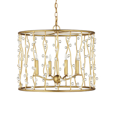 Currey & Company 23.5" Adagio 4-Light Crystal Chandelier 3