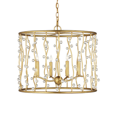Currey & Company 23.5" Adagio 4-Light Crystal Chandelier 