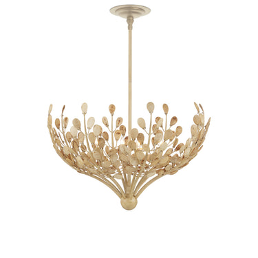 Currey & Company 23.5" Maypan 4-Light Coco Shell Chandelier 5