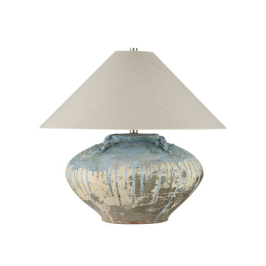 Currey & Company 23" Catania Antique Blue Drip Table Lamp 4