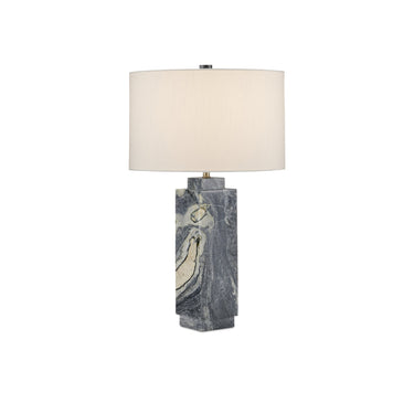 Currey & Company 24" Ashlar Marble Table Lamp 