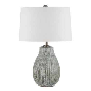 Currey & Company 24" Fidella Black White Table Lamp 3