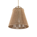 Currey & Company 24" Parnell Medium White 1-Light Pendant 12