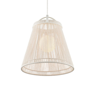 Currey & Company 24" Parnell Medium White 1-Light Pendant 2