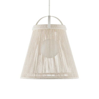 Currey & Company 24" Parnell Medium White 1-Light Pendant 3