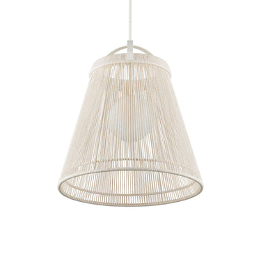 Currey & Company 24" Parnell Medium White 1-Light Pendant 4