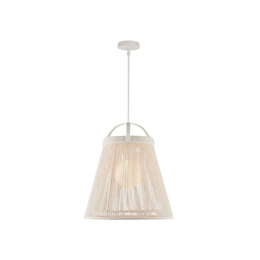 Currey & Company 24" Parnell Medium White 1-Light Pendant 5