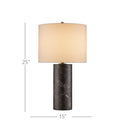 Currey & Company 25.0" Vespera Brown Marble Table Lamp 4