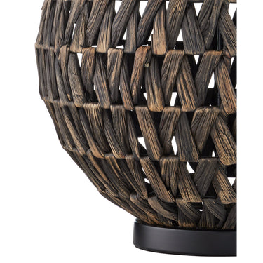 Currey & Company 26.0" Casimer Black Water Hyacinth Table Lamp 1