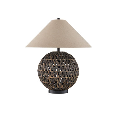 Currey & Company 26.0" Casimer Black Water Hyacinth Table Lamp 3