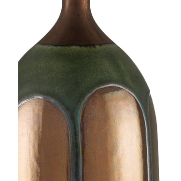 Currey & Company 26.0" Cuprum Ceramic Green and Copper Table Lamp 2
