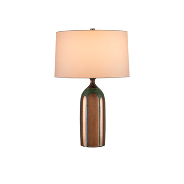 Currey & Company 26.0" Cuprum Ceramic Green and Copper Table Lamp 4