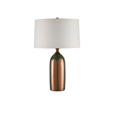 Currey & Company 26.0" Cuprum Ceramic Green and Copper Table Lamp 5