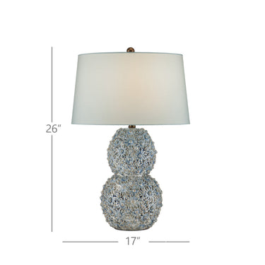 Currey & Company 26.0" Jessamine Blue Ceramic Table Lamp 5