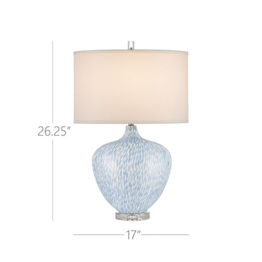 Currey & Company 26.25" Tinney Blue Table Lamp 6