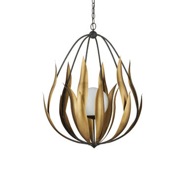 Currey & Company 26" Endymion 1-Light Glass Chandelier 3