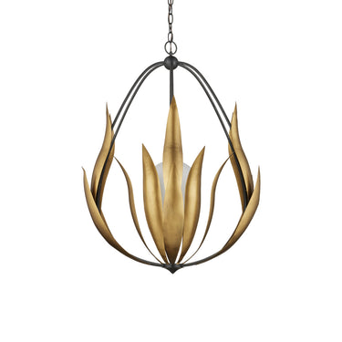 Currey & Company 26" Endymion 1-Light Glass Chandelier 4