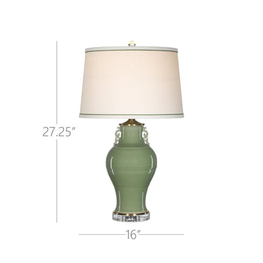 Currey & Company 27.25" Londonderry Green Table Lamp 4