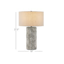 Currey & Company 27.5" Boudoirs Concrete Table Lamp 6