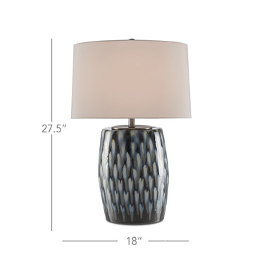 Currey & Company 27.5" Milner Blue Table Lamp 4