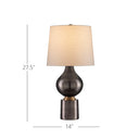 Currey & Company 27.5" Tamerlane Polished Aluminum and Brass Table Lamp 6