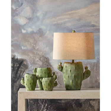 Currey & Company 27" Cactus Green Table Lamp 5